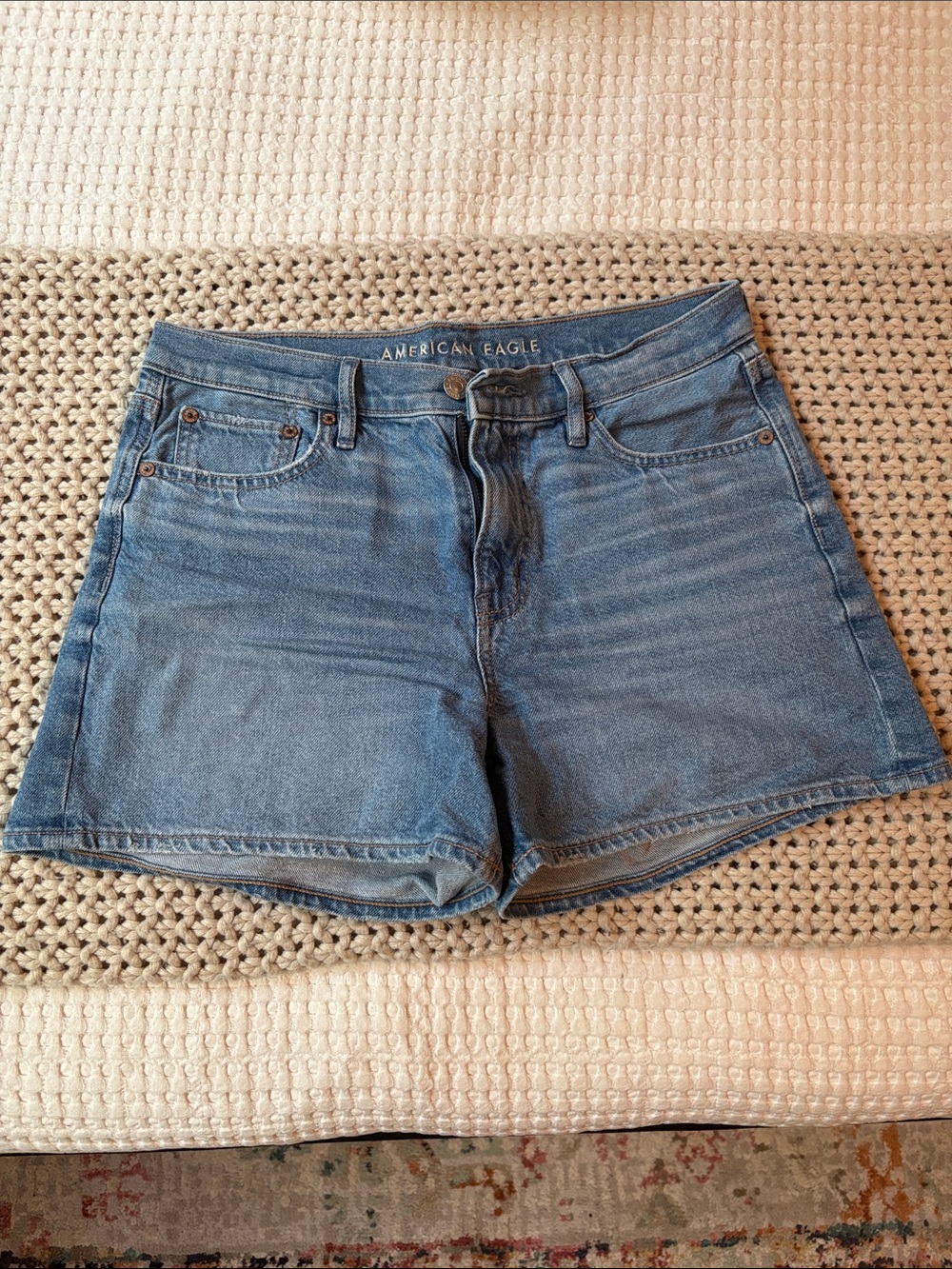 American Eagle Relaxed Blue Denim Shorts